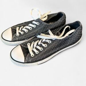 Converse All-Stars, Low Top, Denim Blue Eyelet, Size 6-7